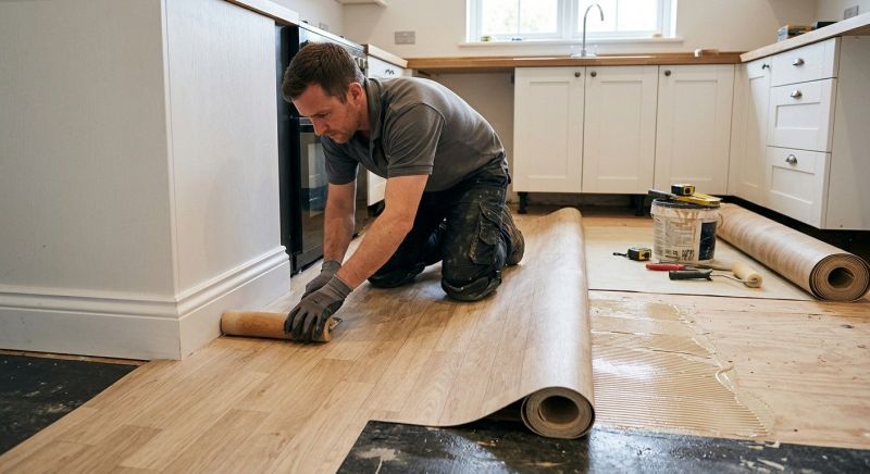 Sheet Linoleum Installation in Viola, DE